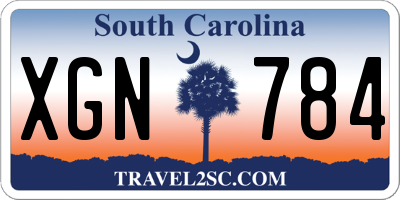 SC license plate XGN784