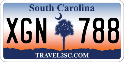 SC license plate XGN788