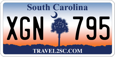SC license plate XGN795