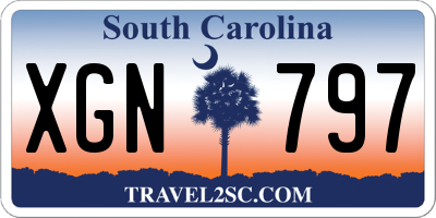 SC license plate XGN797