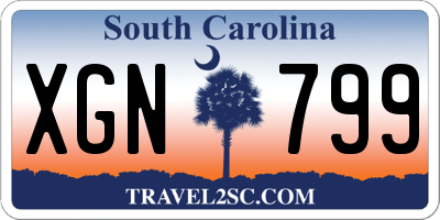 SC license plate XGN799