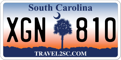 SC license plate XGN810