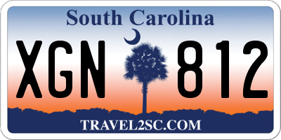 SC license plate XGN812