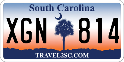 SC license plate XGN814