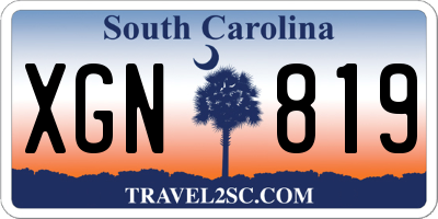 SC license plate XGN819