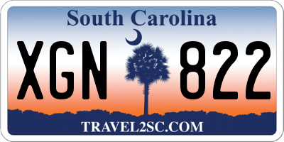 SC license plate XGN822