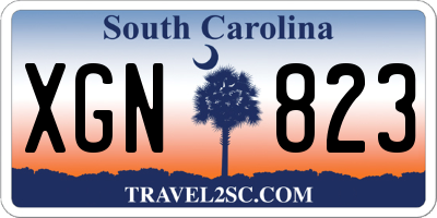 SC license plate XGN823