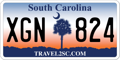 SC license plate XGN824