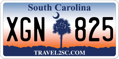 SC license plate XGN825
