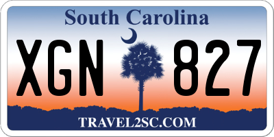 SC license plate XGN827