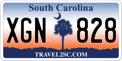 SC license plate XGN828