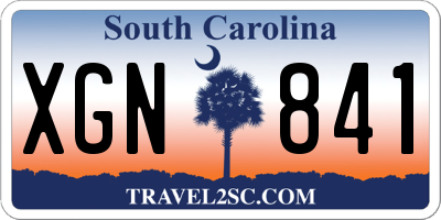 SC license plate XGN841