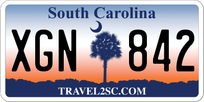 SC license plate XGN842