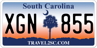 SC license plate XGN855