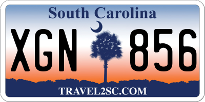 SC license plate XGN856