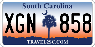 SC license plate XGN858