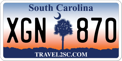 SC license plate XGN870