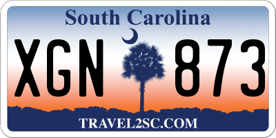 SC license plate XGN873