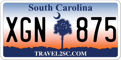 SC license plate XGN875