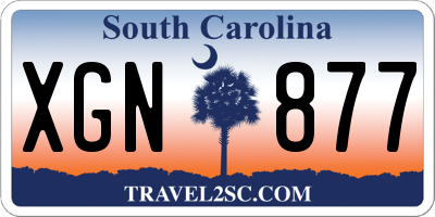 SC license plate XGN877