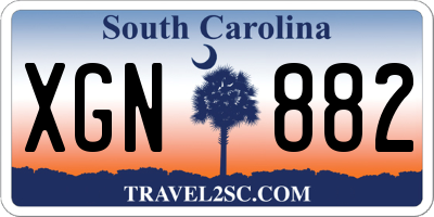 SC license plate XGN882