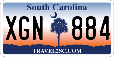 SC license plate XGN884