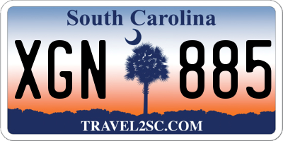 SC license plate XGN885