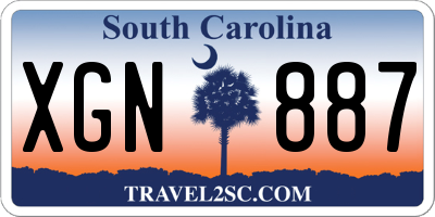 SC license plate XGN887