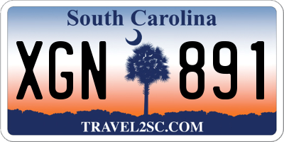 SC license plate XGN891