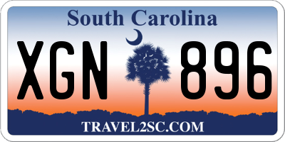SC license plate XGN896