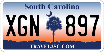 SC license plate XGN897