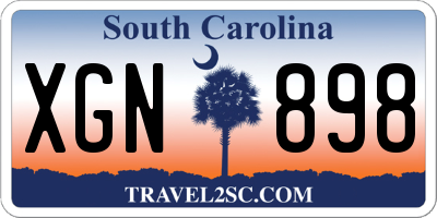 SC license plate XGN898