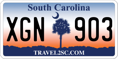 SC license plate XGN903