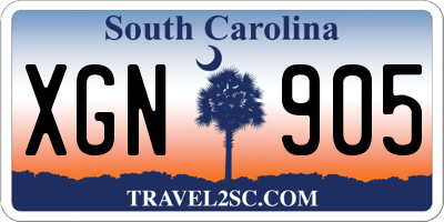 SC license plate XGN905
