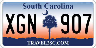 SC license plate XGN907