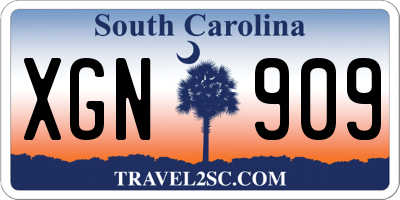 SC license plate XGN909