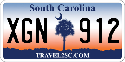 SC license plate XGN912