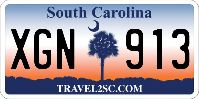 SC license plate XGN913
