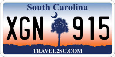 SC license plate XGN915