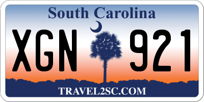SC license plate XGN921