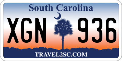 SC license plate XGN936
