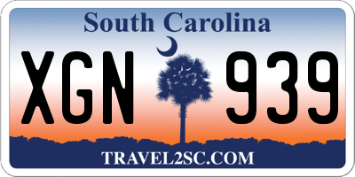 SC license plate XGN939