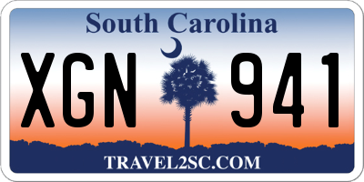 SC license plate XGN941