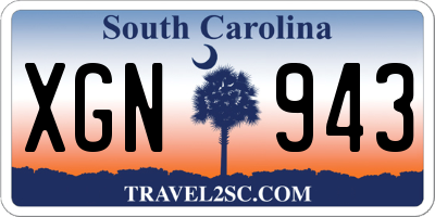 SC license plate XGN943