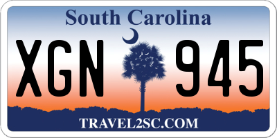 SC license plate XGN945