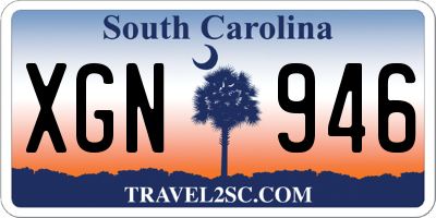 SC license plate XGN946