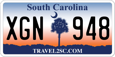 SC license plate XGN948