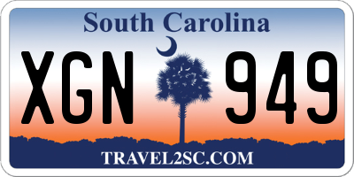 SC license plate XGN949