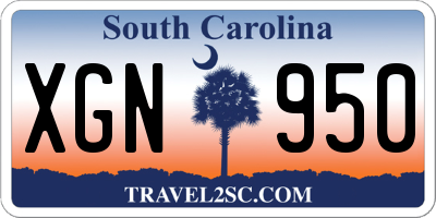 SC license plate XGN950