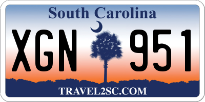 SC license plate XGN951